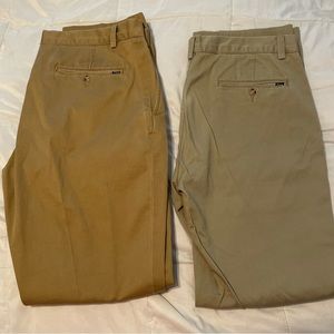 2 Polo Classic Fit Khakis 34x34. One of each light and dark khakis.